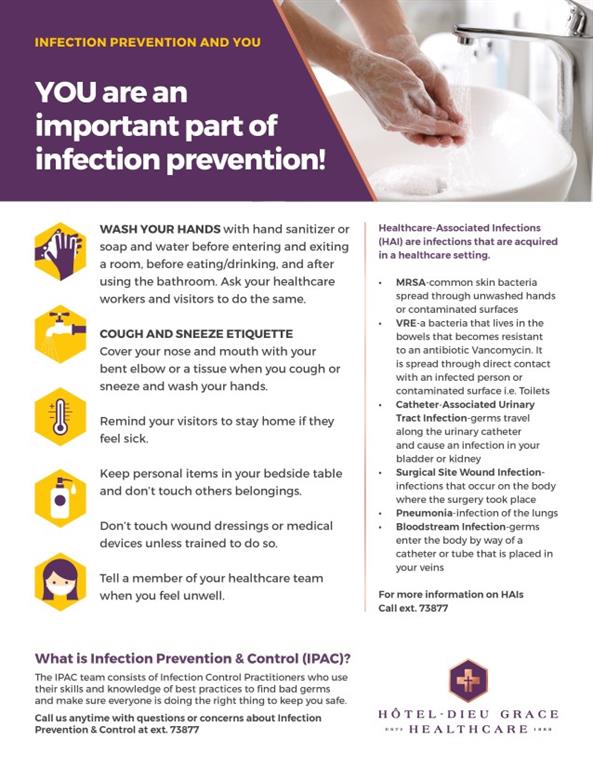 You are an important part of infection prevention